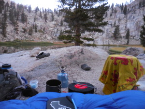 Camp at soldier Lake